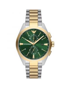 Men's Chronograph Two-Tone Stainless Steel Bracelet Watch 43mm