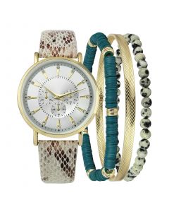 Women's Faux Snake Strap Watch 37mm Gift Set, Created for Macy's