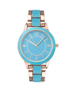 Women's Blue & Gold-Tone Bracelet Watch 39mm, Created for Macy's