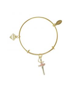 Ballerina Gold Bangle Bracelet for Girls