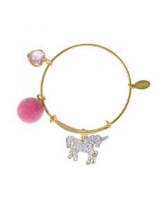 Shiny Unicorn Gold Bangle Bracelet for Girls