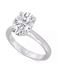 Certified Lab Grown Diamond Oval Solitaire Engagement Ring (4 ct. t.w.) in 14k Gold