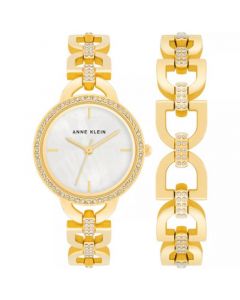 Women's Crystal Accent Bracelet Watch 31mm Gift Set