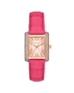 Women's Emery Three-Hand Geranium Pink Genuine Leather Watch 33mm x 27mm