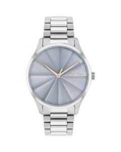 Unisex 3-Hand Silver-Tone Stainless Steel Bracelet Watch 35mm