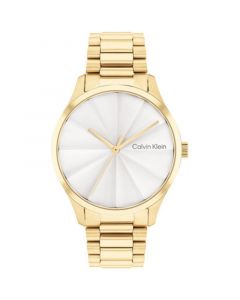 Unisex 3-Hand Gold-Tone Stainless Steel Bracelet Watch 35mm