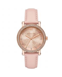 Women's Corey Three-Hand Blush Leather Watch 38mm