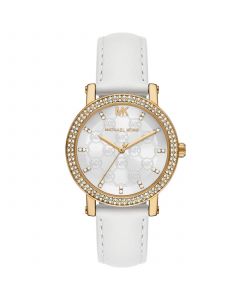 Women's Corey Three-Hand White Leather Watch 38mm