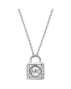 Pave Lock Pendant Necklace