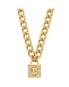 Pave Lock Chain Necklace