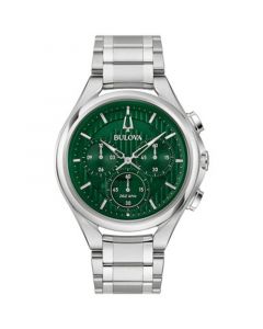 Men's Chronograph Curv Stainless Steel Bracelet Watch 44mm