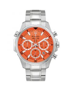 Men's Chronograph Marine Star Stainless Steel Bracelet Watch 44mm