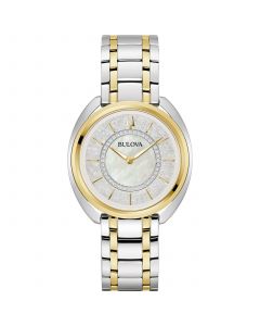 Women's Duality Diamond (1/10 ct. t.w.) Two-Tone Stainless Steel Bracelet Watch Box Set 34mm