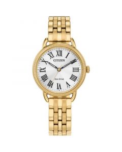 Eco-Drive Women's Gold-Tone Stainless Steel Bracelet Watch 29mm