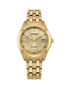 Eco-Drive Women's Peyten Gold-Tone Stainless Steel Bracelet Watch 33mm