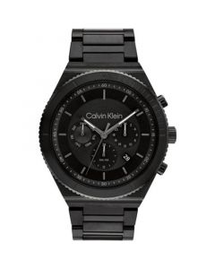 Men's Black-Tone Stainless Steel Bracelet Watch 44.5mm