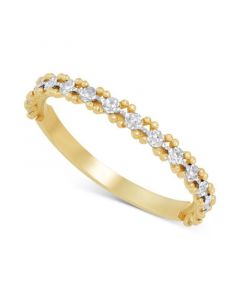 Textured Illusion Narrow Stack Ring in 10k Two-Tone Gold, Created for Macy's