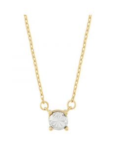 Illusion Two-Tone 17" Pendant Necklace in 10k Gold