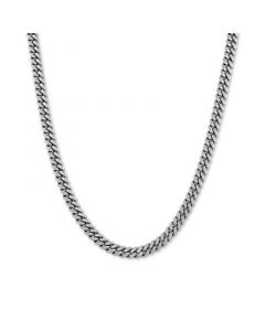 Cuban Link 24" Chain Necklace in Sterling Silver