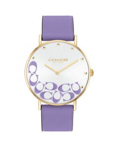 Women's Perry C's Purple Leather Strap Watch, 36mm