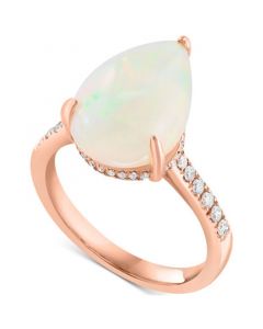 EFFY® Ethiopian Opal (4-5/8 ct. t.w.) & Diamond (1/4 ct. t.w.) Ring in 14k Rose Gold