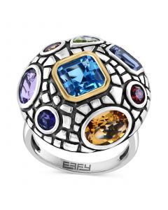 EFFY® Multi-Gemstone Statement Ring (6 ct. t.w.) in Sterling Silver & 18k Gold-Plate