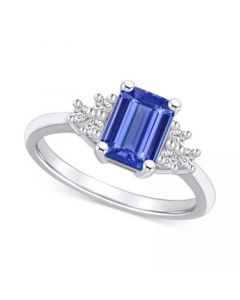 Tanzanite (1-5/8 ct. t.w.) & Diamond (1/5 ct. t.w.) Ring Set in 14k Gold