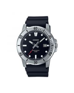 Men's Three-Hand Black Resin Watch 45mm, MTPVD01-1EV