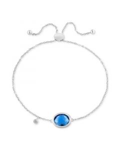 EFFY® Blue Topaz (3-7/8 ct. t.w.) & White Topaz (1/20 ct. t.w.) Bolo Bracelet in Sterling Silver (Also available in Amethyst, Citrine and Green Quartz)