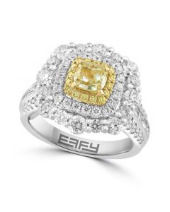 EFFY® Limited Edition White Diamond  (1-5/8 ct .t.w.) and Yellow Diamond (1 ct. t.w.) Ring in 14k Two Tone Gold