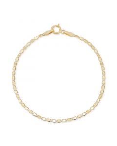 Children's Polished Valentino Link Bracelet in 14k Gold