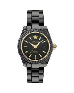 Women's Swiss Automatic DV One Black Ceramic Bracelet Watch 40mm