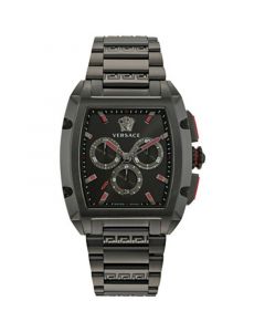 Men's Swiss Chronograph Dominus Black Ion Plated Bracelet Watch 42x50mm