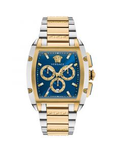 Men's Swiss Chronograph Dominus Two Tone Bracelet Watch 42x50mm