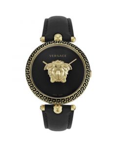 Women's Palazzo Empire Black Leather Strap Watch 39mm