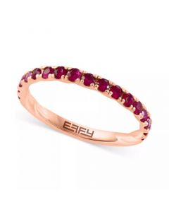 EFFY® Ruby Stack Band (1/2 ct. t.w.) in 14K Rose Gold-Plated Sterling Silver (Also available in Emerald and Sapphire)