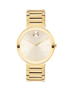 Women's Bold Horizon Swiss Quartz Ionic Plated Light Gold-Tone 2 Steel Watch 34mm