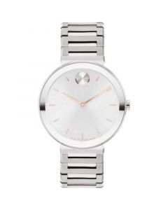 Women's Bold Horizon Swiss Quartz Silver-Tone Stainless Steel Watch 34mm