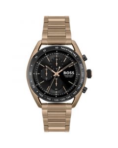 Men's Center Court Quartz Chronograph Ionic Plated Beige Gold-Tone Steel Watch 44mm