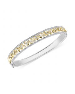 EFFY® Diamond Bangle Bracelet (1-3/8 ct. t.w.) in 14k Gold & 14k White Gold