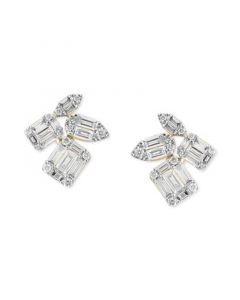 EFFY® Diamond Cluster Stud Earrings (1-1/20 ct. t.w.) in 14k Gold