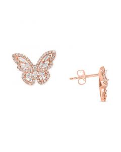 EFFY® Diamond Butterfly Stud Earrings (8-1/5 ct. t.w.) in 14k Rose Gold