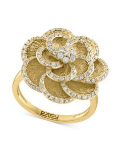 EFFY® Diamond Flower Statement Ring (1/2 ct. t.w.) in 14k Gold