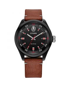 Eco-Drive Men's Star Wars Chewbacca Brown Leather Strap Watch 43mm