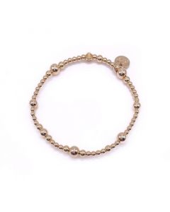 Non-Tarnishing Gold filled, 3mm, 4mm, 5mm, & 6mm Gold Ball Stretch Bracelet