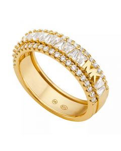 Tapered Baguette and Pave Band Ring