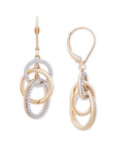 Interlocking Circle Drop Earrings (1/2 ct. t.w.) in 14k Gold