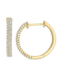 Diamond Hoop Earrings (1/2 ct. t.w.) in 10k Yellow Gold