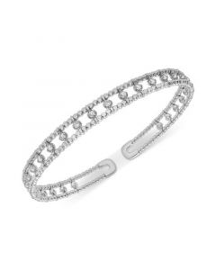 Diamond Openwork Flex Bangle Bracelet (5/8 ct. t.w.) in 14k White Gold