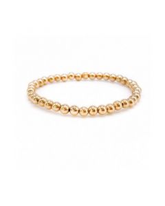 Non-Tarnishing Gold filled, 5mm Gold Ball Stretch Bracelet